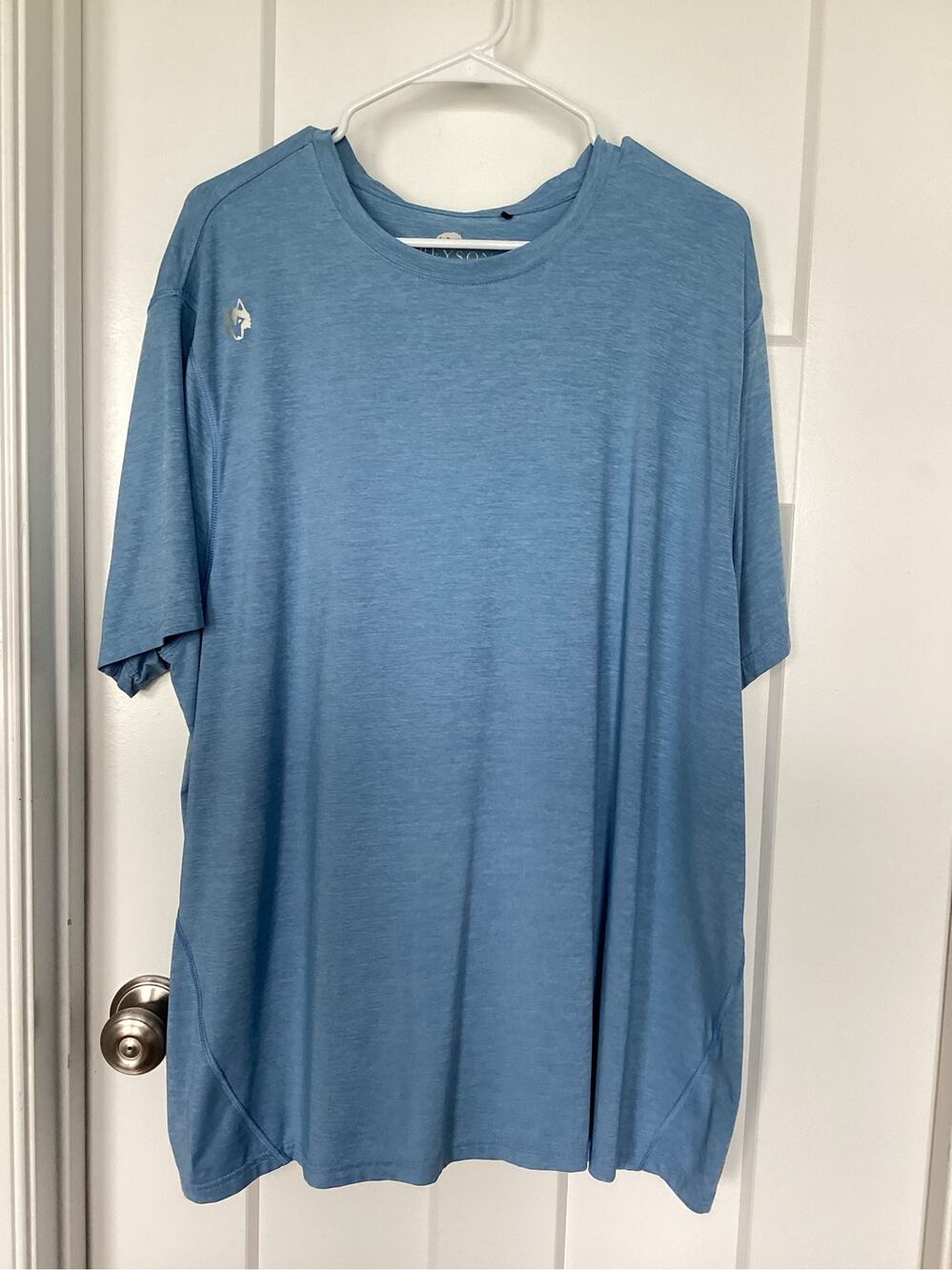 Greyson Men's Guide Sport Golf T-Shirt Cooling Wolf Logo Performance Blue SZ XXL